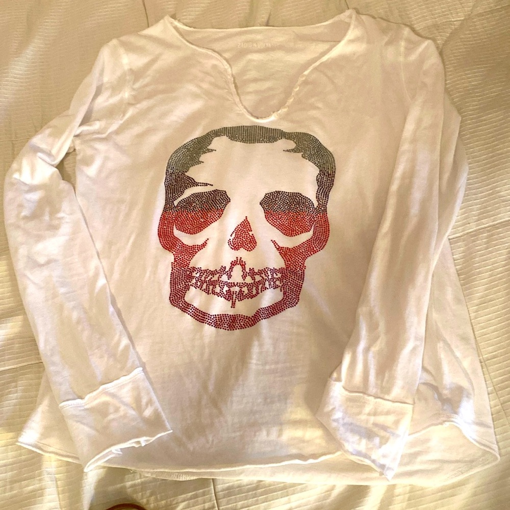 ZADIG & VOLTAIRE Skelton Head Long Sleeve T-Shirt